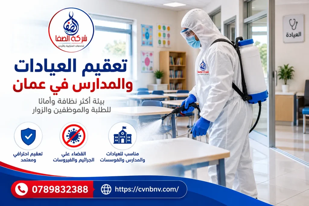 تعقيم العيادات والمدارس في عمان