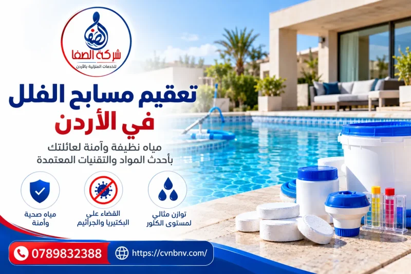 تعقيم مسابح الفلل في الأردن 0789832388 شركة الصفا